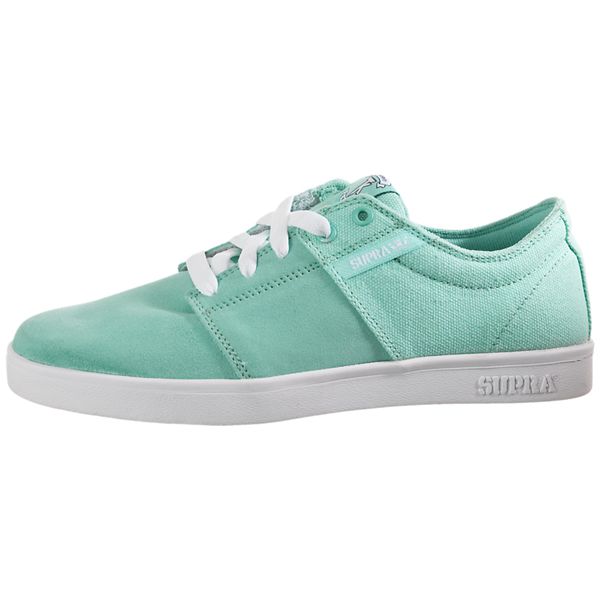 Supra Stacks Low Top Shoes Mens - Green | UK 61F0Y13